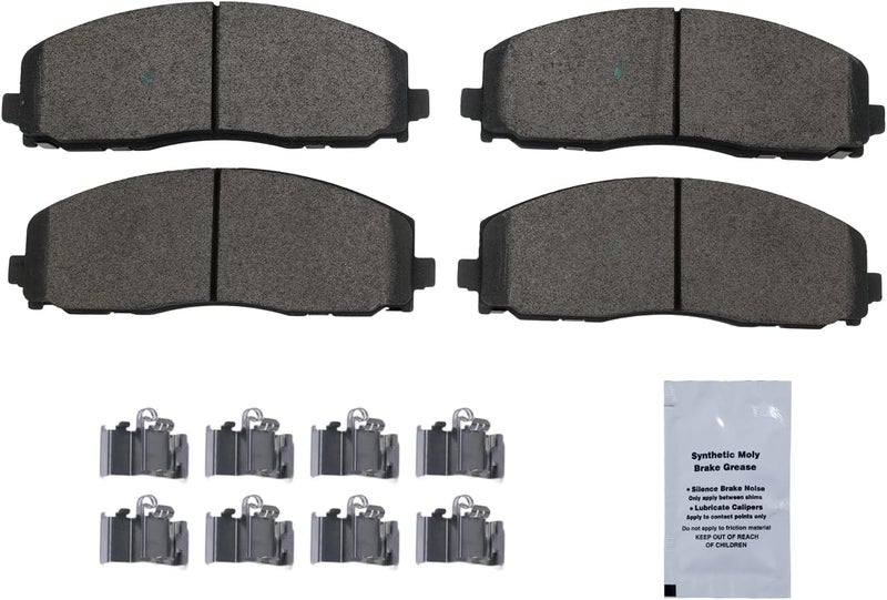 HUSCH D1589 Front Ceramic Brake Pads Kit Fit For Chrysler Pacifica 2017-2022, For Town & Country 2012-2016, For Voyager 2020-2022, For Dodge Grand Caravan 2012-2020, For Journey 2012-2020 - Image 2